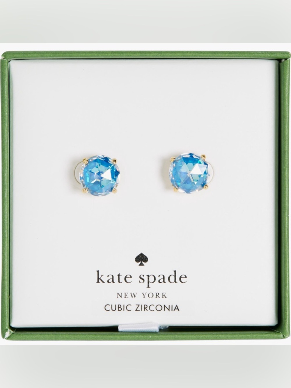 Kate Spade NY Sapphire Boxed Studs ~ Bright Blue Stud Earrings